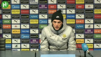 Thomas Tuchel is unhappy after Tottenham v Arsenal was postponed. DUGOUT