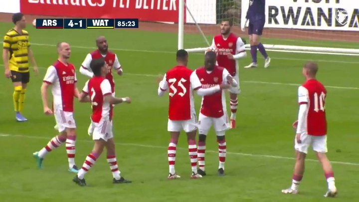 VIDEO: Nketiah and Lacazette on target as Arsenal beat Watford