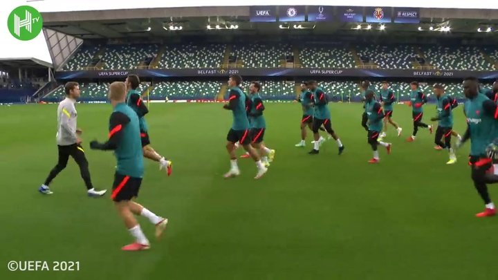 VÍDEO: Chelsea finaliza preparação para duelo contra o Villarreal