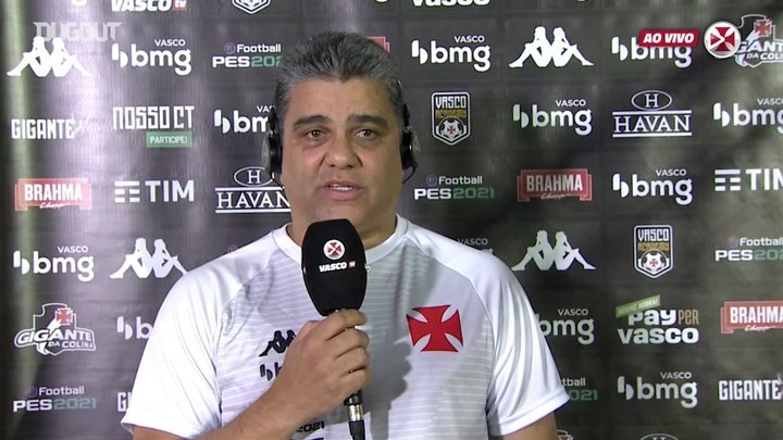 VÍDEO: técnico do Vasco comemora classificação na Copa do Brasil