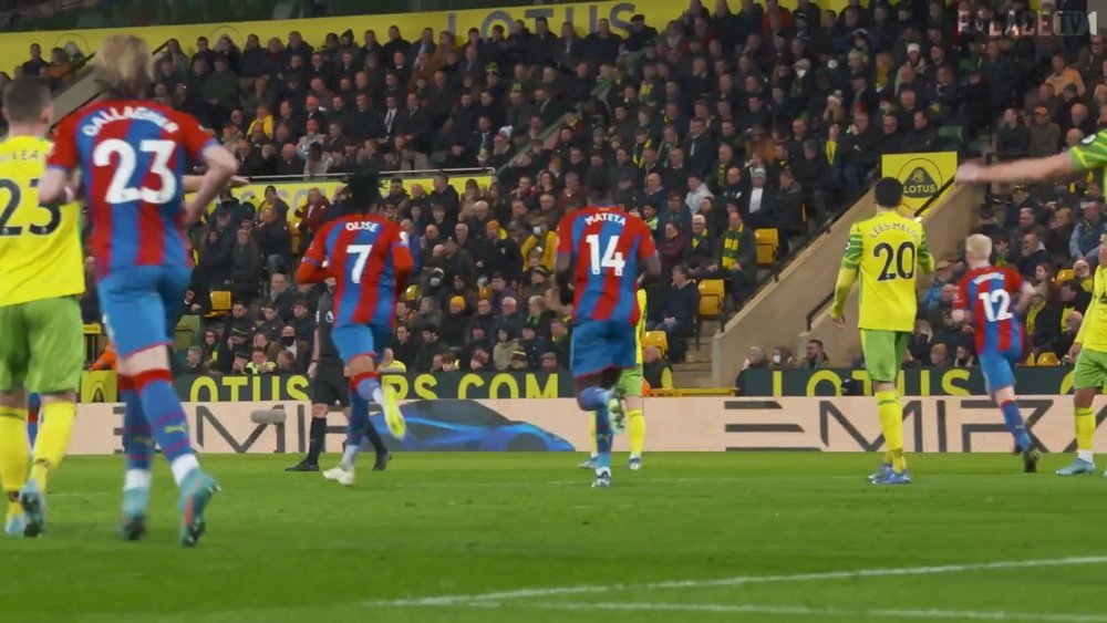 Wilfried Zaha scored in Crystal Palace's draw with Norwich. DUGOUT