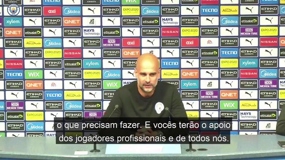 Guardiola fala sobre a estreia de jovens em vitória do City. DUGOUT