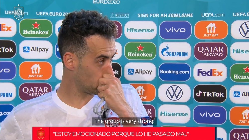 Busquets made an emotional return to the Spanish national team. DUGOUT