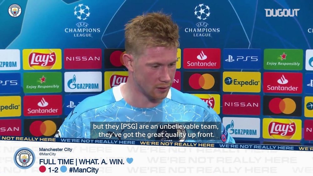Kevin de Bruyne spoke after the game with PSG. DUGOUT
