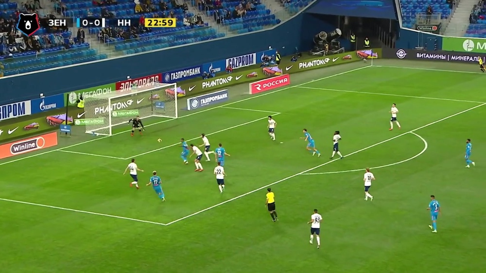 Malcom marca após linda assistência de calcanhar pelo Zenit. DUGOUT