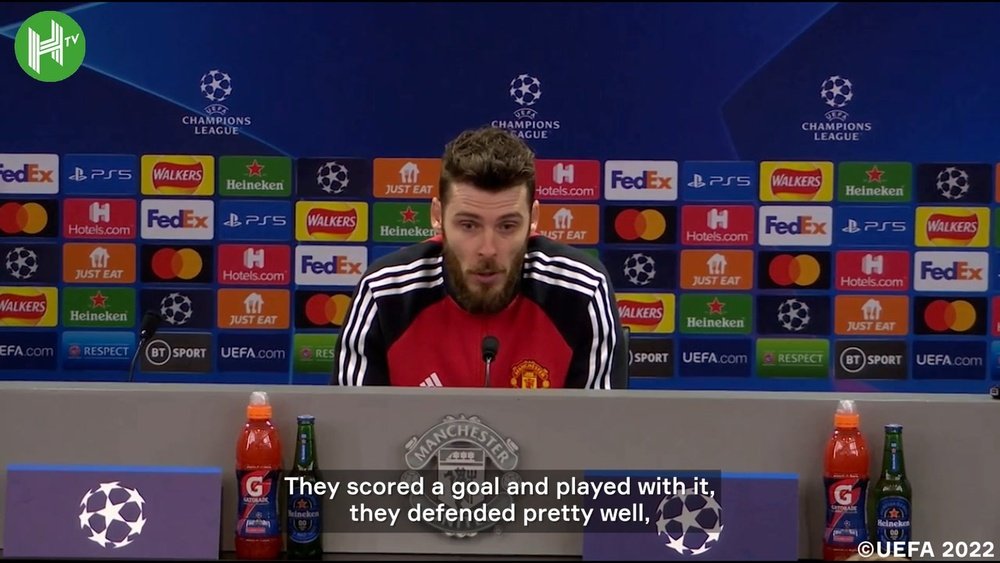 David de Gea spoke after Man Utd were knocked out of the Champions League. DUGOUT