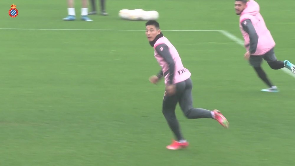 Espanyol have been preparing for the La Liga game with Atletico Madrid. DUGOUT