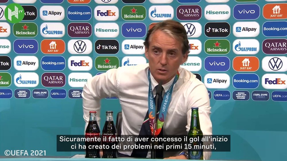 Mancini commenta la vittoria. Dugout