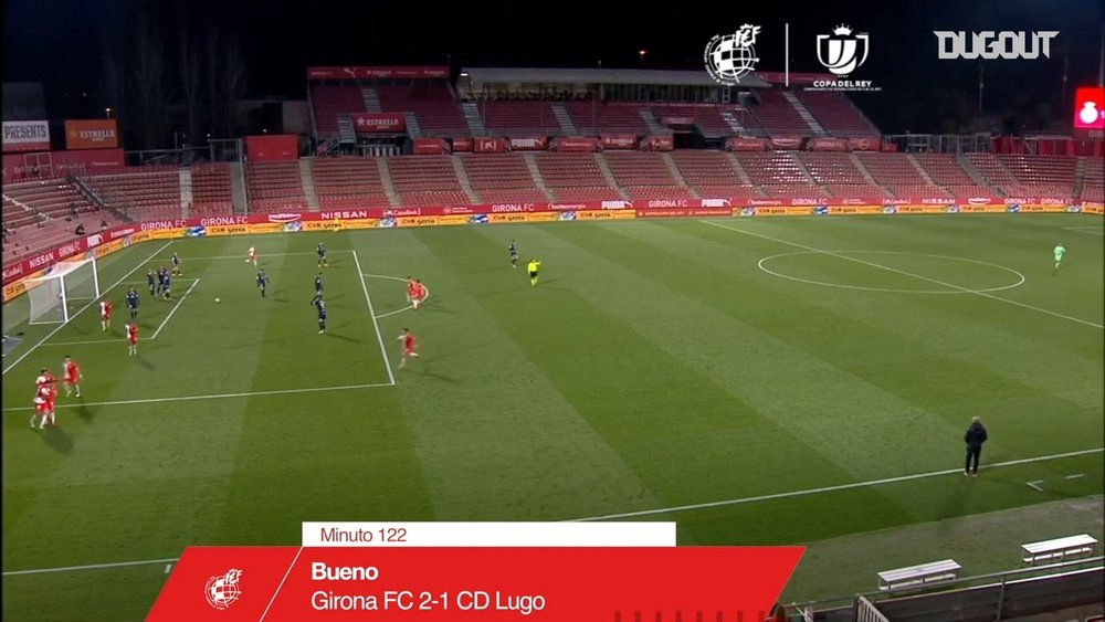 Santiago Bueno's goal sent Girona into the last 32. DUGOUT