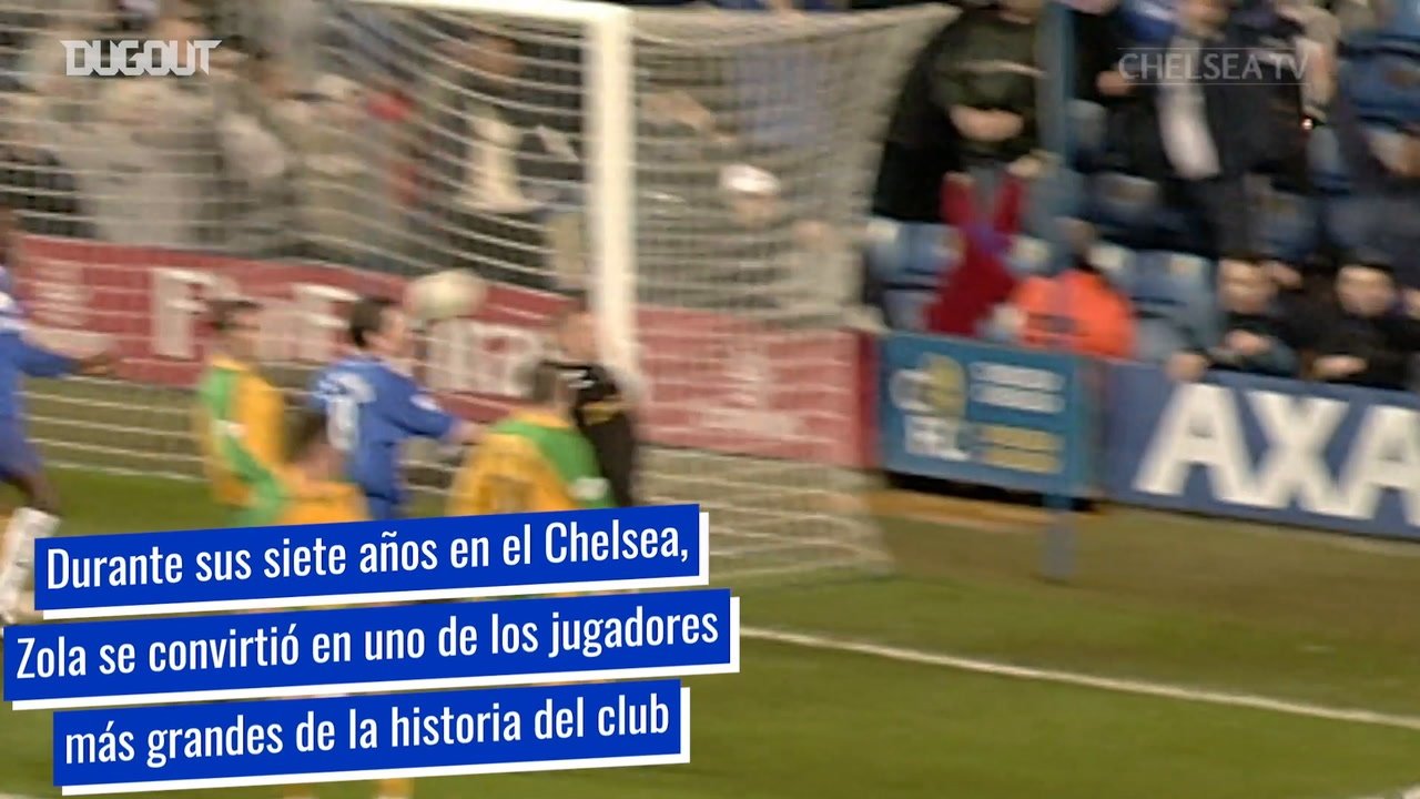 Zola, la leyenda del Chelsea. Captura/Dugout