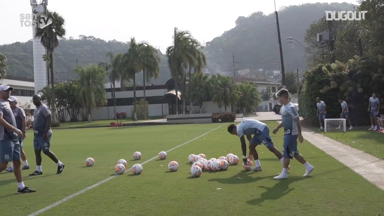 VIDEO: Santos' last training session before facing Olimpia