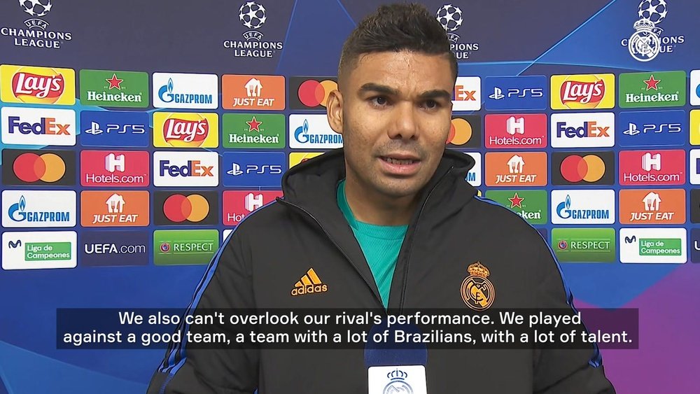 Casemiro was happy to get the three points v Shakhtar. DUGOUT