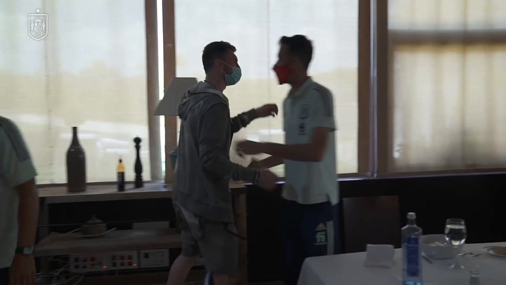 Laporte expresó su felicidad tras haber marcado con España y explicó su celebración. Captura/DUGOUT