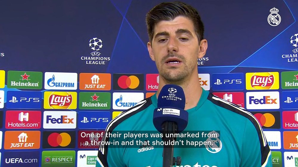 Thibaut Courtois spoke Real Madrid's defeat to Sheriff. DUGOUT
