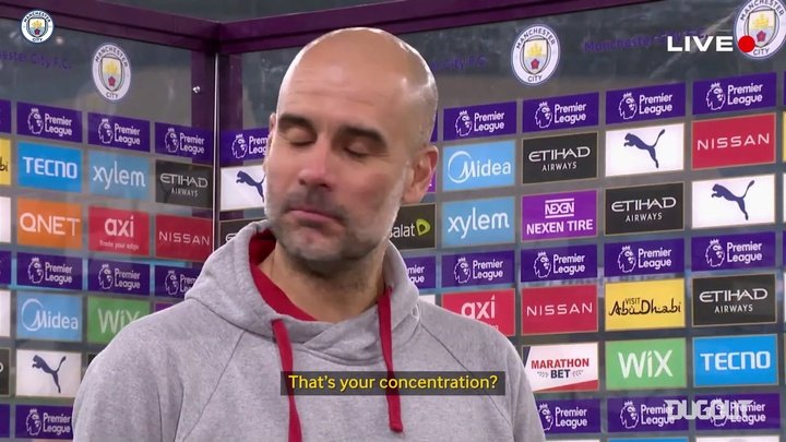 VIDEO: Pep Guardiola only thinking about Man Utd