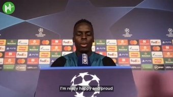 Chelsea goalkeeper Edouard Mendy spoke to the media ahead of the Lille game. DUGOUT