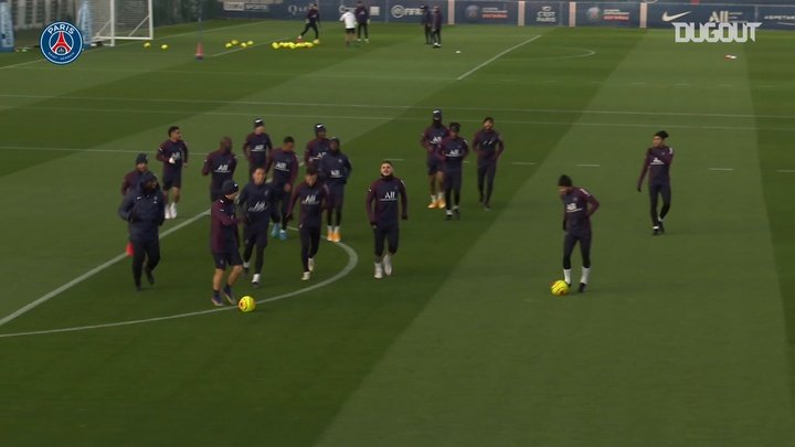 VIDÉO : La dernière séance d'entraînement des parisiens avant le match face à Monaco
