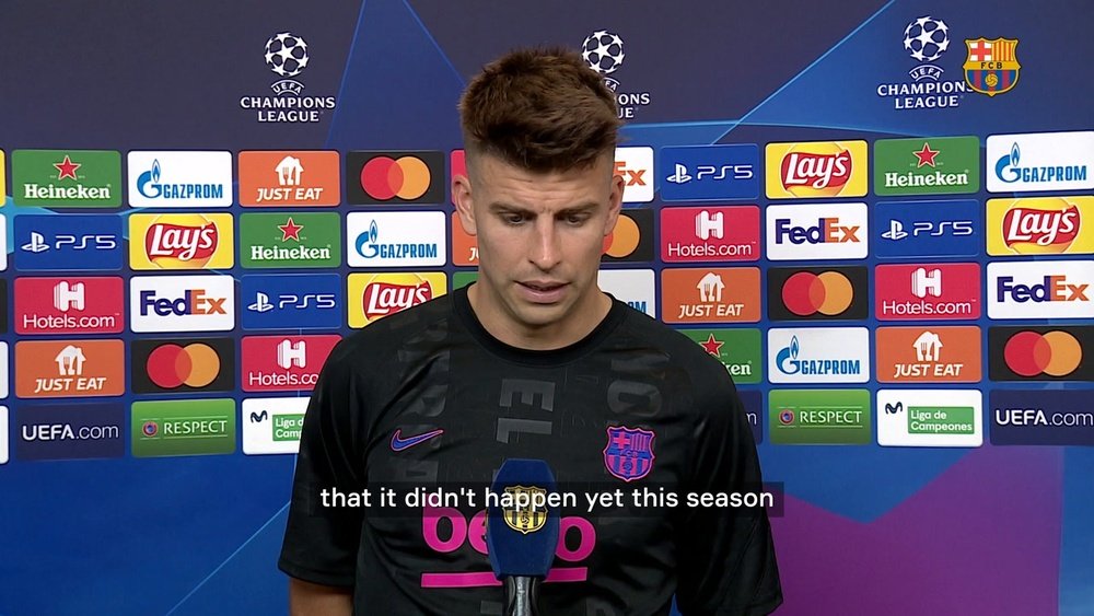 Gerard Pique looked ahead to the game with RM. DUGOUT