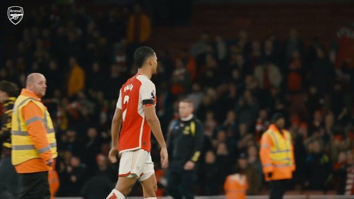 VIDEO: Arsenal fans chanting for Saliba during Burnley celebrations