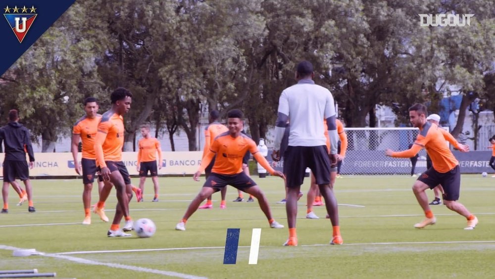 Liga de Quito have been preparing for Saturday's match against Independiente. DUGOUT