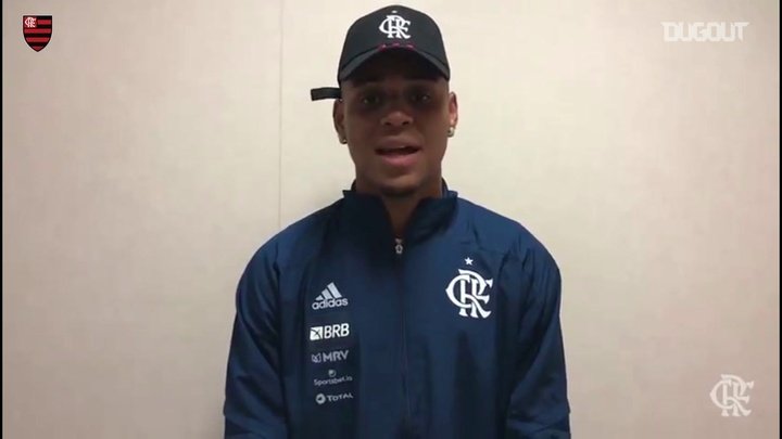 VÍDEO: Natan comemora primeiro gol pelo profissional no Flamengo