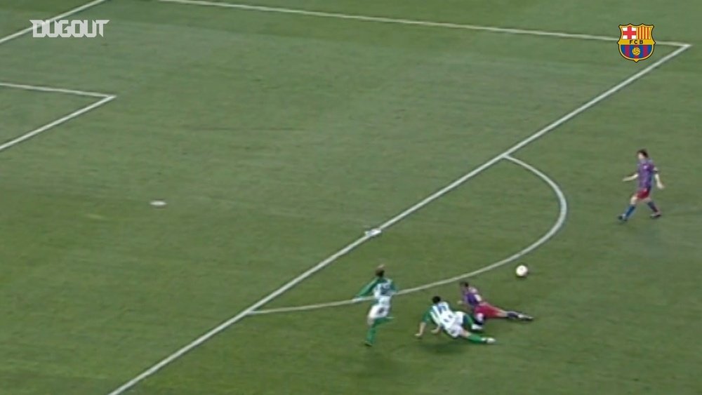 Messi’s first ever goal against Real Betis. DUGOUT