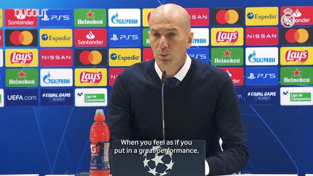 Zinedine Zidane is not getting carried away about winning the CL. DUGOUT
