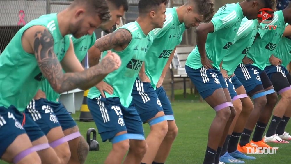 Flamengo start training for Athletico-PR clash in the Brazilian Cup. DUGOUT