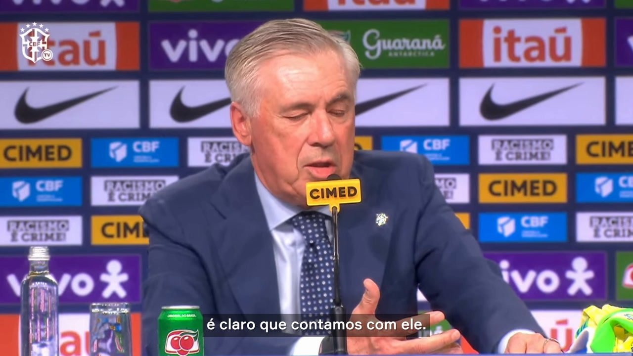 Ancelotti destacou a importância de Neymar para a Seleção e afirmou contar com ele no futuro, enquanto o jogador demonstrou apoio ao novo técnico e vontade de seguir representando o Brasil.