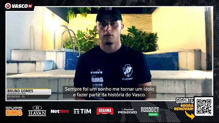 Bruno Gomes fala sobre renovação de contrato e identificação com o Vasco