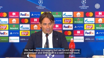 Simone Inzaghi analysed Inter's goalless draw with Shakhtar. DUGOUT