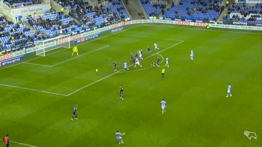 Derby salvaged a draw at the death versus Reading. DUGOUT