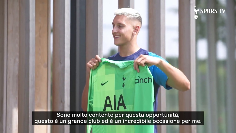 Le prime parole di Gollini al Tottenham. AFP