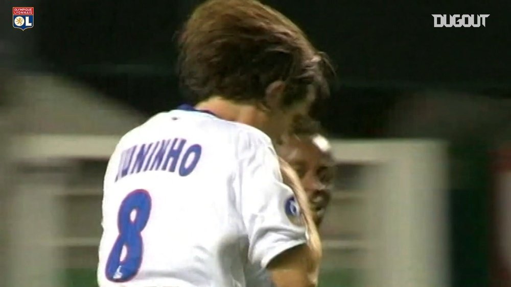 Juninho scored five times for Lyon v St Etienne. DUGOUT