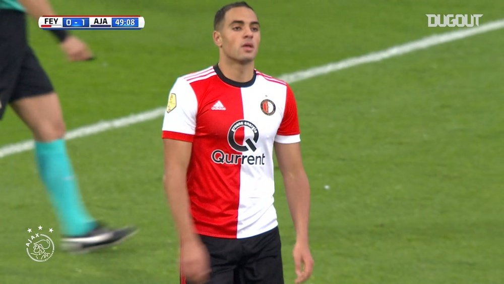 Neres provided three of Ajax's four goals against Feyenoord in 2017. DUGOUT