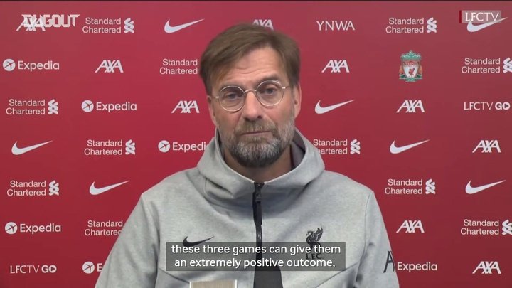 VIDEO: 'These three games can give us an extremely positive outcome' - Klopp