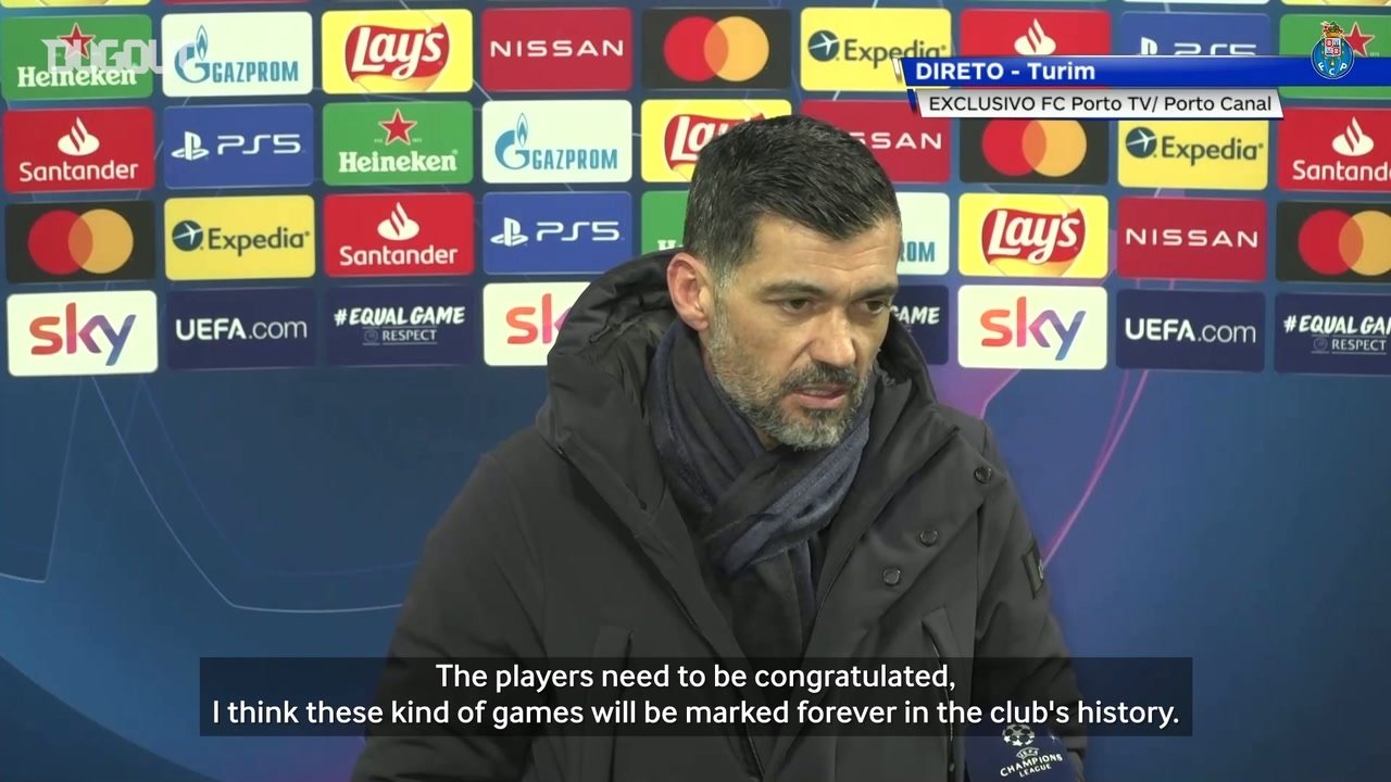 Sergio Conceicao was delighted after Porto won on away goals v Juventus. DUGOUT