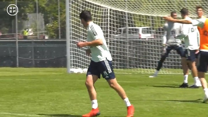 VIDEO: Spanish national team train in Geneva