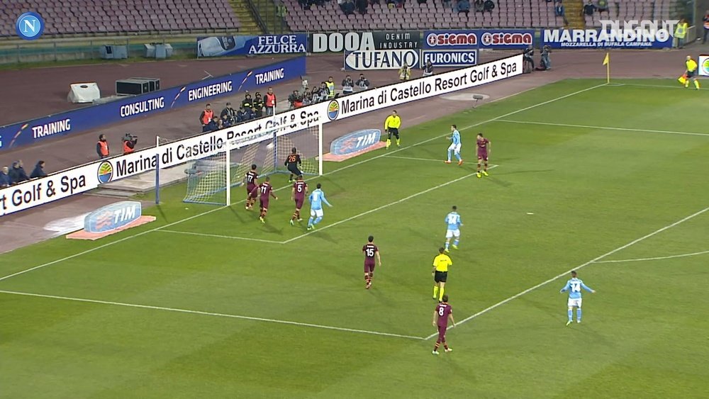 Napoli have scored some quality goals versus Roma over the years. DUGOUT