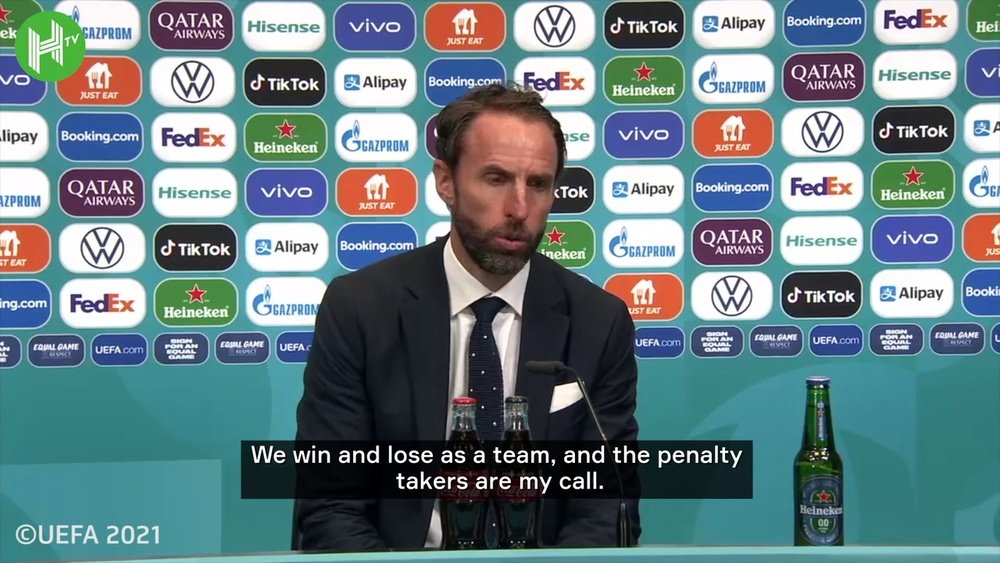 Gareth Southgate stuck up for his players after England lost the final on penalties. DUGOUT