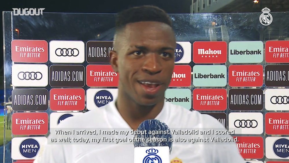 Vinicius was delighted. DUGOUT