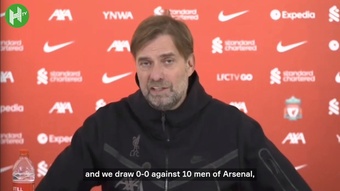 Liverpool manager Jurgen Klopp spoke ahead of the game with Brentford. DUGOUT