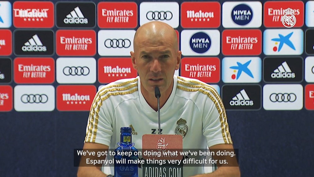 Zidane spoke to the media. DUGOUT