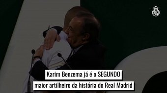 Benzema iguala a Raúl como segundo maior goleador da história do Real Madrid.