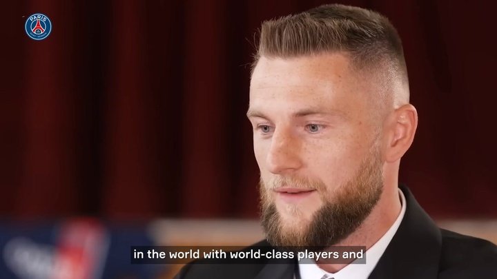 VIDEO: Skriniar's first interview at PSG