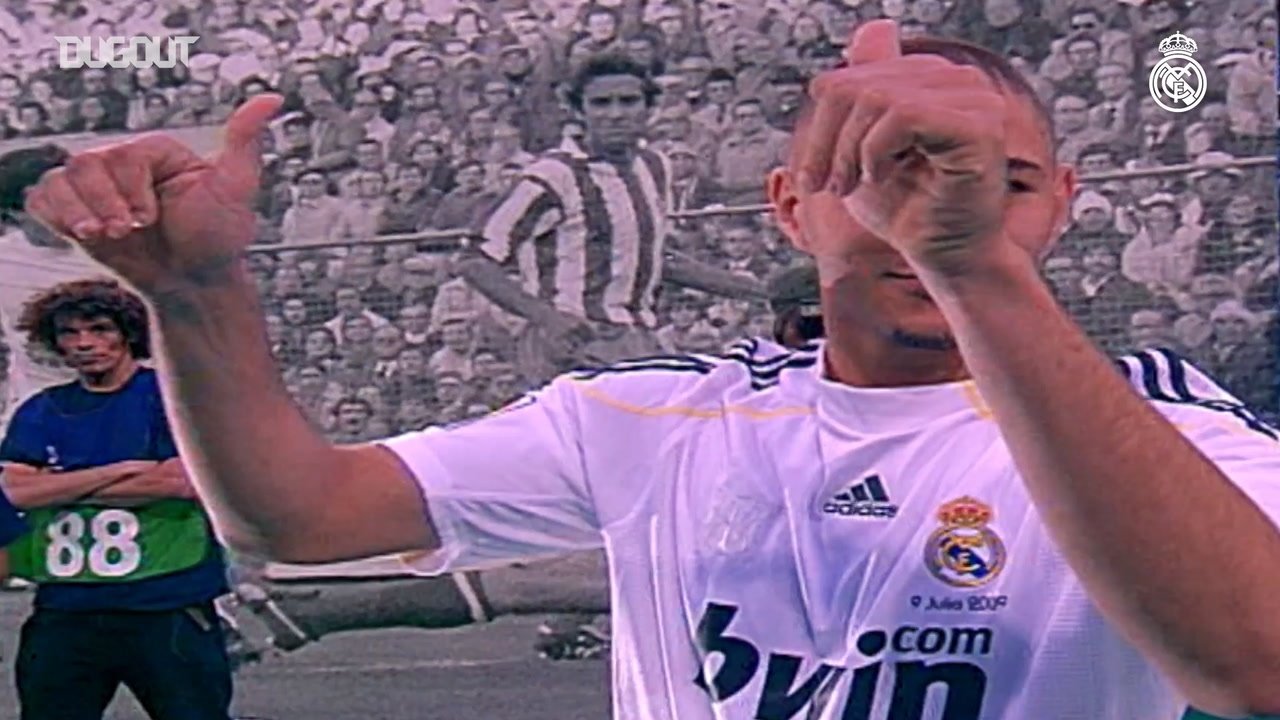 Karim Benzema's first moments with Real Madrid's shirt. DUGOUT