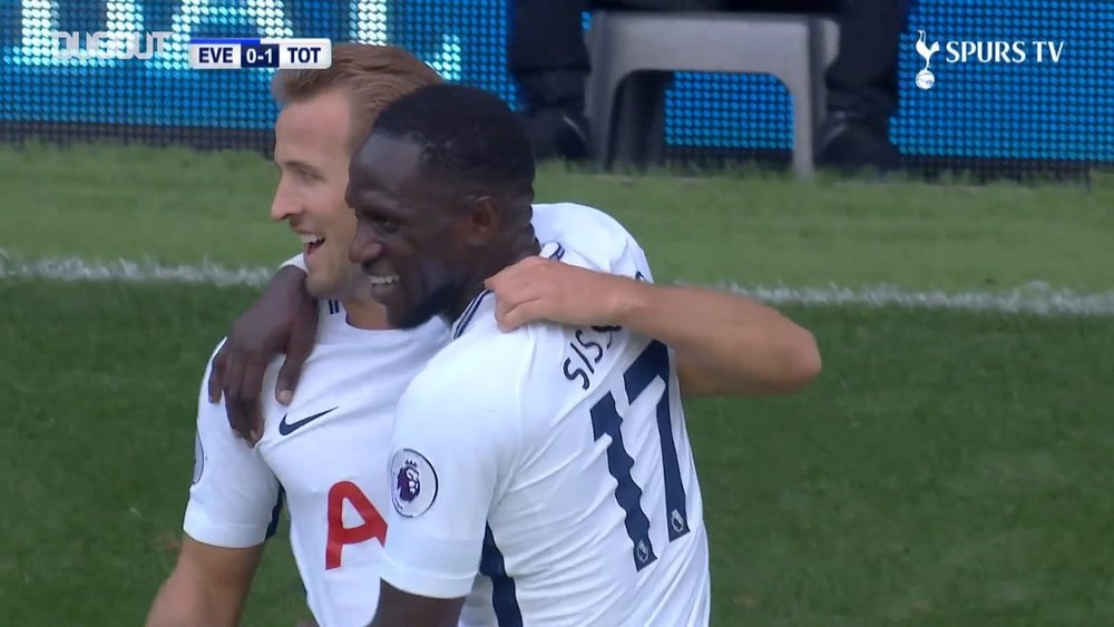 Harry Kane scored a brace in the win over Everton in 2017. DUGOUT