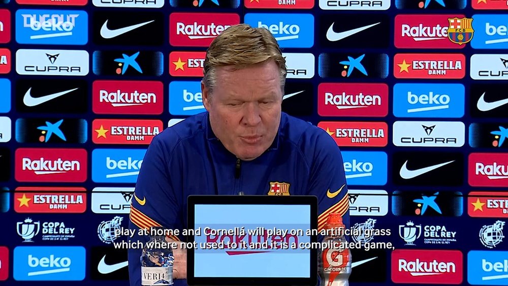 Ronald Koeman spoke to the media from the press room. DUGOUT