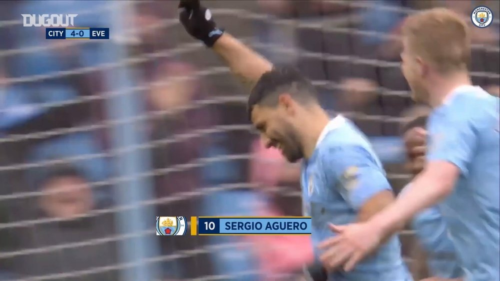 Sergio Aguero finished at the Etihad in style. DUGOUT