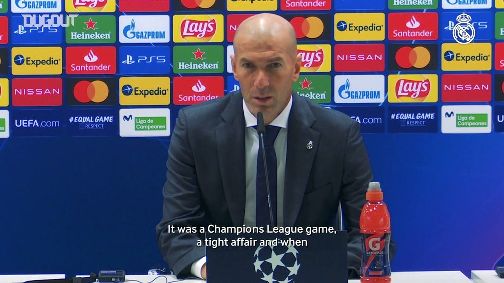 Zidane was happy after Real Madrid's win over Inter. DUGOUT
